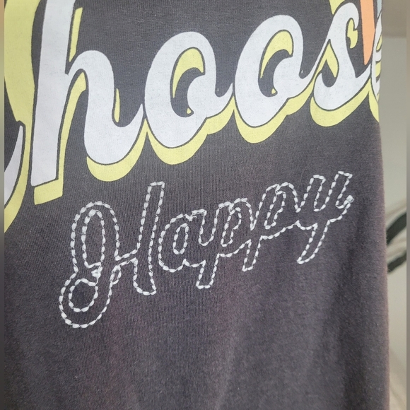 Sweet Soul Medium Gray white yellow blue orange rainbow choose happy tank top - Picture 2 of 3